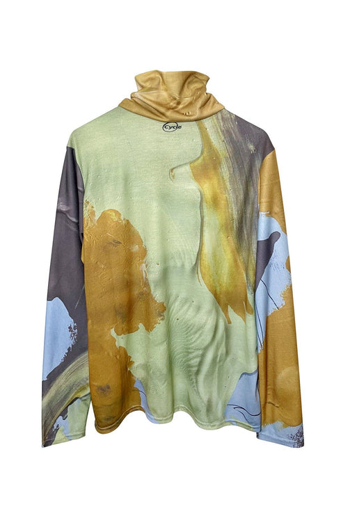 【SCENT×CYCLE】TEXTURE TURTLENECKS -GREEN×BLUE- *Last1